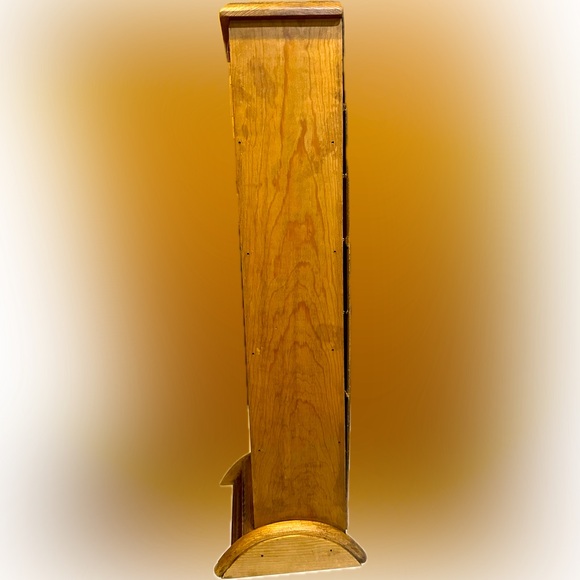 VTG CD GAME MEDIA ACCESSORY HOLDER WOODEN CABINET 5 CUBBY SHELF SHELVES 30 3/4” - Picture 2 of 15